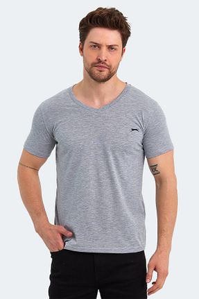 تیشرت طوسی مردانه رگولار Slazenger - کد 699390513