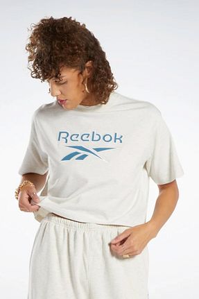 تیشرت بژ زنانه کراپ Reebok - کد 699521844