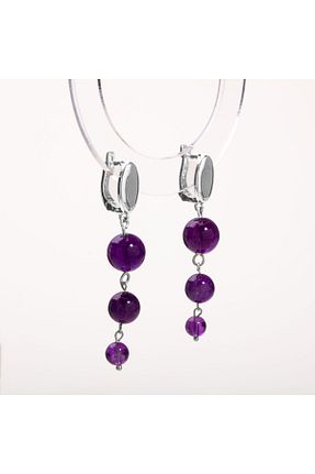 گوشواره نقره زنانه 925 عیار OSMANLI DOĞAL TAŞ - کد 699529485