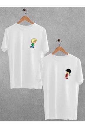 تی شرت سفید زنانه یقه گرد پنبه - پلی استر اورسایز 2