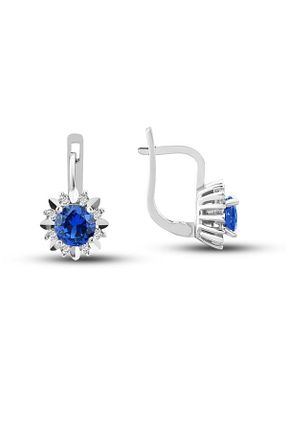 گوشواره نقره نارنجی زنانه 925 عیار PARDY JEWELRY - کد 699216469