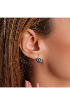 گوشواره نقره نارنجی زنانه 925 عیار PARDY JEWELRY - کد 699216469