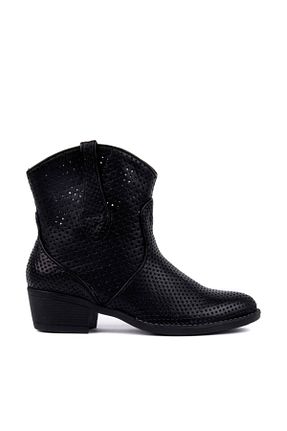 بوت / نیم بوت مشکی زنانه چرم خالص Sail Lakers - کد 4721903