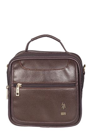 کیف لپ تاپ و مدارک قهوه ای مردانه چرم مصنوعی U.S. Polo Assn. - کد 1791541