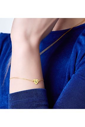 دستبند نقره طلائی زنانه 925 عیار Dkmn Silver - کد 698618295