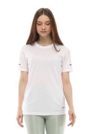 تی شرت سفید زنانه رگولار پلی استر تکی کد 677970834