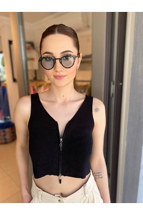 بادی مشکی زنانه یقه هفت HANDE ÇOLPAN - کد 700147342