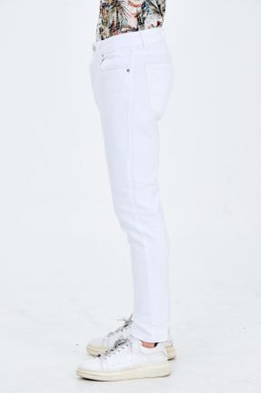 شلوار جین سفید مردانه جین ساده استاندارد کد 307904918