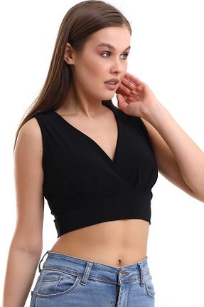بلوز مشکی زنانه چاپی DİSAZİ - کد 700376107