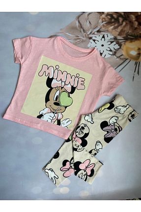 ست بالاتنه و پائین تنه صورتی بچه گانه بافت Mini Kids Baby - کد 701392631