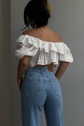 بلوز سفید زنانه ساده lovebox - کد 701437500