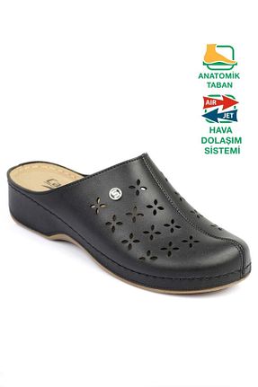 دمپائی مشکی زنانه چرم مصنوعی Capone Outfitters - کد 42576873