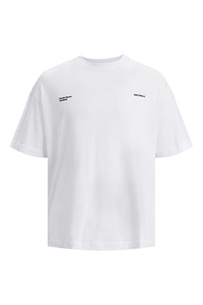 تیشرت سفید مردانه گشاد Jack & Jones - کد 701931876