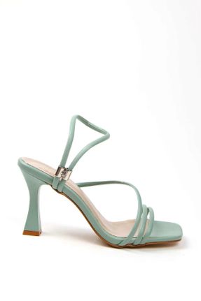 کفش مجلسی سبز زنانه پاشنه نازک پاشنه متوسط ( 5 - 9 cm ) چرم مصنوعی کد 701330643