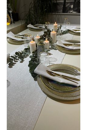 رومیزی سفید کتان Decamor home - کد 638758881
