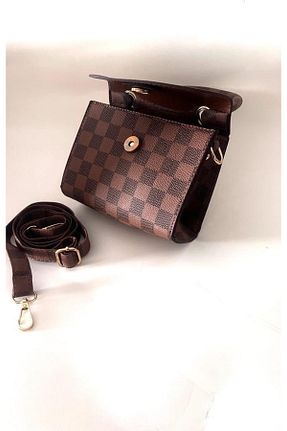 کیف دوشی قهوه ای زنانه چرم مصنوعی TuQos - کد 453708966