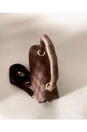 کیف دوشی قهوه ای زنانه چرم مصنوعی TuQos - کد 453708966