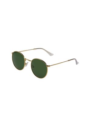 عینک آفتابی سبز زنانه 50 UV400 فلزی مات مستطیل کد 701955581