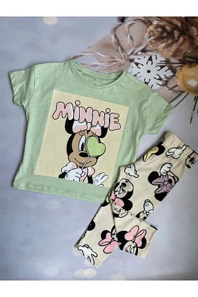 ست بالاتنه و پائین تنه سبز بچه گانه بافت Mini Kids Baby - کد 701413324