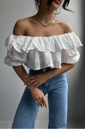 بلوز سفید زنانه ساده lovebox - کد 701437500