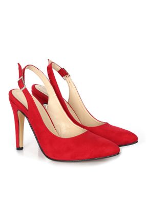 کفش پاشنه بلند کلاسیک قرمز زنانه چرم طبیعی پاشنه نازک پاشنه متوسط ( 5 - 9 cm ) کد 701457325