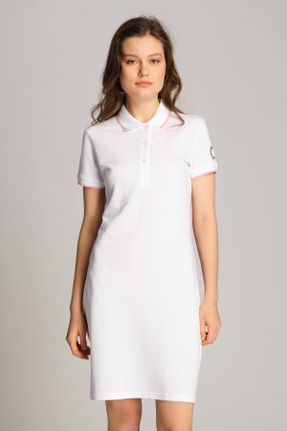 لباس سفید زنانه بافتنی رگولار آستین-کوتاه کد 702212903