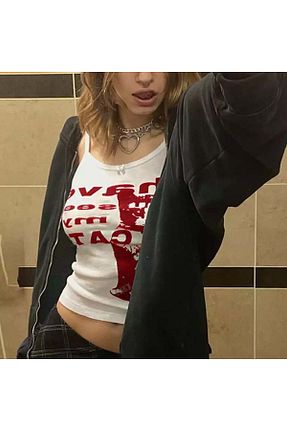 تیشرت سفید زنانه Straight Köstebek - کد 328977152