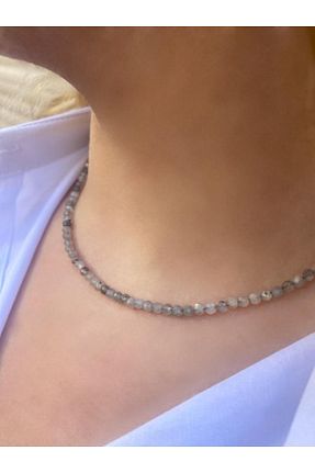 گردنبند جواهر طوسی زنانه سنگ طبیعی Asya Gems - کد 703458527