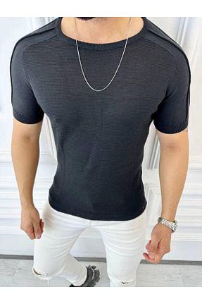 تیشرت مشکی مردانه اسلیم فیت elkumoda - کد 702609670