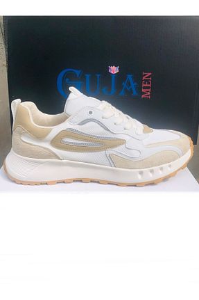 کفش اسنیکر بژ مردانه بند دار Guja - کد 703346171