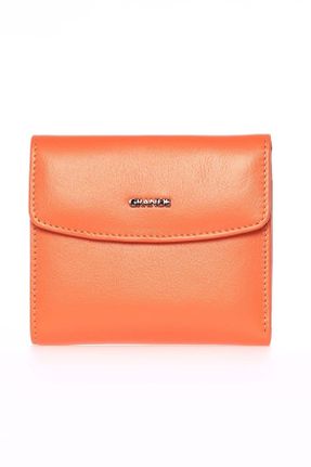 کیف پول نارنجی زنانه سایز کوچک چرم طبیعی کد 703413940