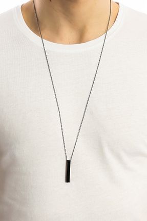 گردنبند استیل ( فولاد ) طوسی مردانه استیل (فولاد) Poniba - کد 92615452