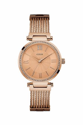 ساعت مچی سفید زنانه استل (فولاد) Guess - کد 1059998