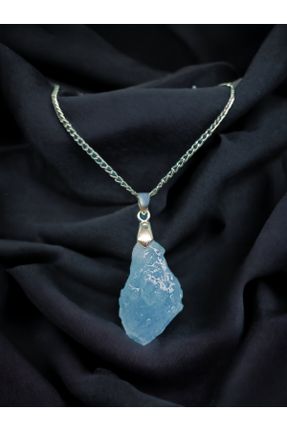 گردنبند جواهر آبی زنانه سنگی کد 703741333