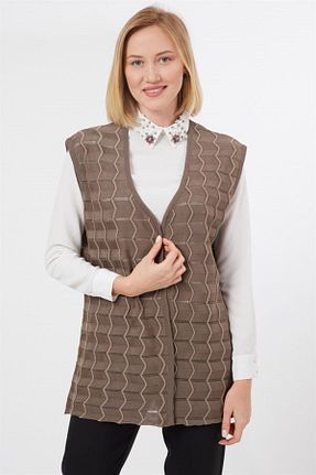 جلیقه حجاب قهوه ای زنانه Relaxed anne moda ankara - کد 703926354