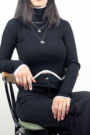 پلیور مشکی زنانه ساده Bisou - کد 704193641