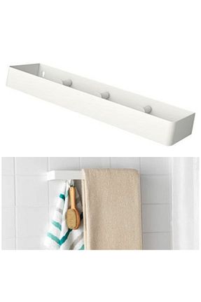 آویز حمام سفید IKEA - کد 704059134