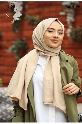 شال بژ زنانه پنبه ای Nilbutik - کد 703738588