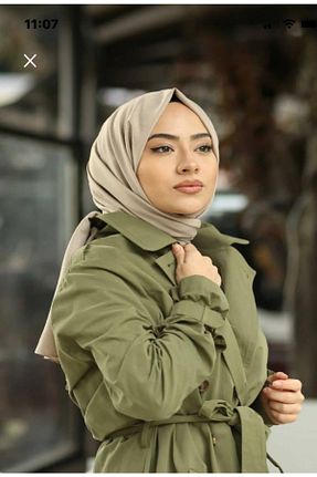 شال قهوه ای زنانه پنبه ای Nilbutik - کد 703738594