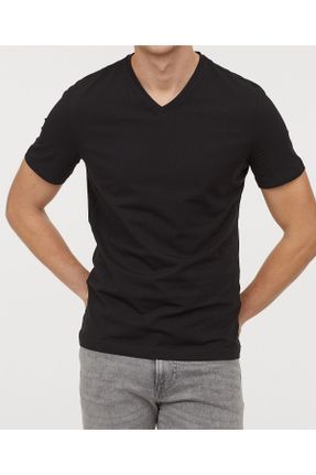 تی شرت مشکی مردانه سایز بزرگ پنبه (نخی) کد 703767712