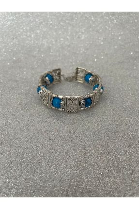 دستبند جواهر آبی زنانه کد 703943424