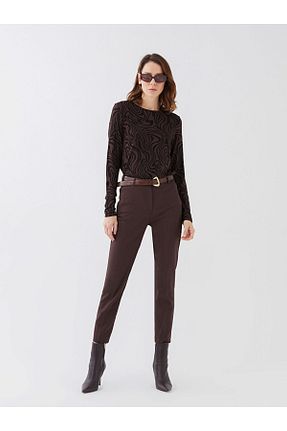 شلوار قهوه ای زنانه الاستین LC Waikiki - کد 704168089