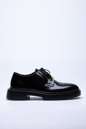 کفش کلاسیک مشکی مردانه چرم لاکی پاشنه کوتاه ( 4 - 1 cm ) کد 704853598