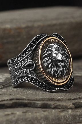 انگشتر نقره طوسی مردانه زیرکن OTTOTESBİH - کد 705084933