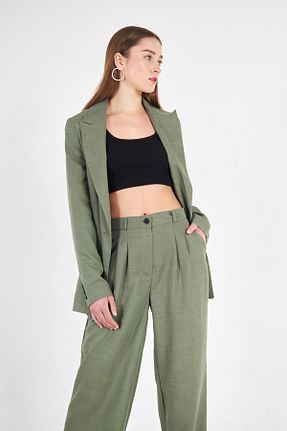 ست بالاتنه و پائین تنه خاکی زنانه بافتنی Lasiento - کد 705250519