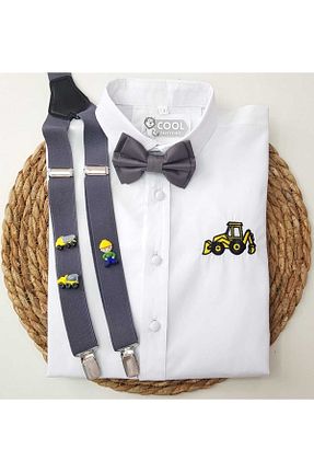 پیراهن طوسی بچه گانه اسلیم فیت cool partyshop - کد 704838856