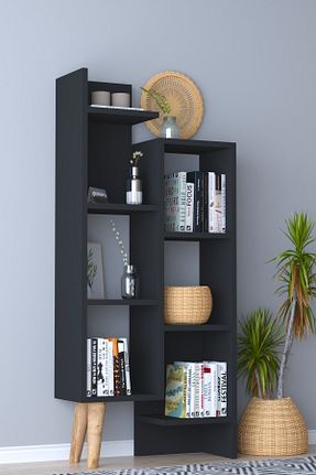 قفسه کتاب مشکی 130 سانتی متر dekoronya - کد 704953754