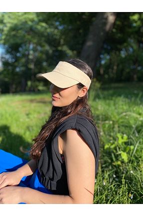 کلاه بژ زنانه پنبه ای laviyonsa - کد 705582475