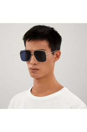 عینک آفتابی آبی مردانه UV400 Gucci - کد 706355196