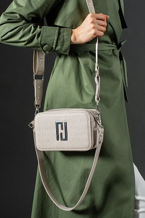 کیف دوشی طوسی زنانه چرم مصنوعی Just Polo - کد 707025397